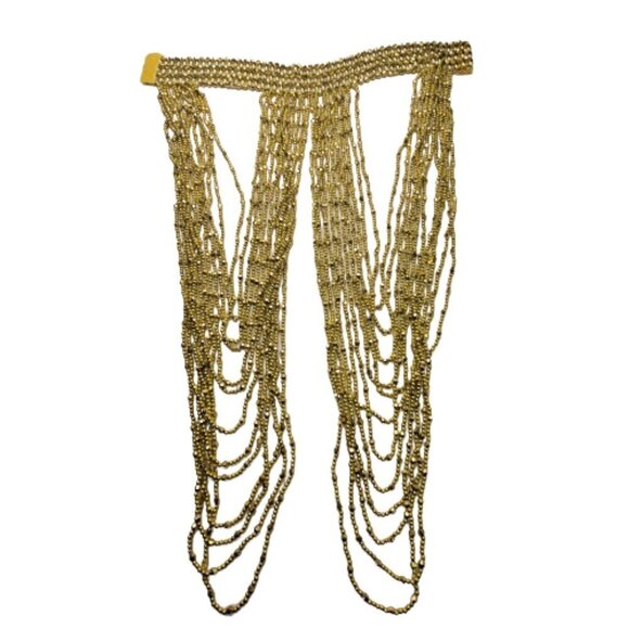 STATEMENT Gold Multilayered Necklace Halloween Bellydance Pride Parades - Picture 9 of 12